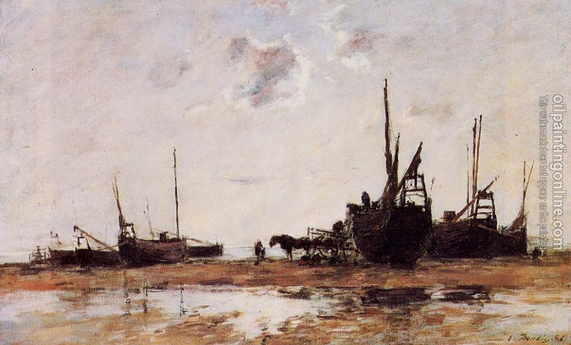 Boudin, Eugene - Berck, Low Tide